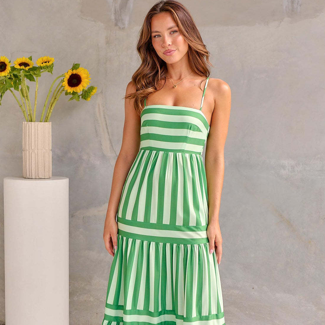 Summer Striped Long Dress