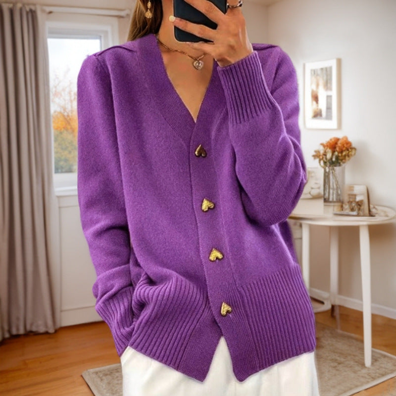 Long-sleeved Cardigan Knitted Sweater
