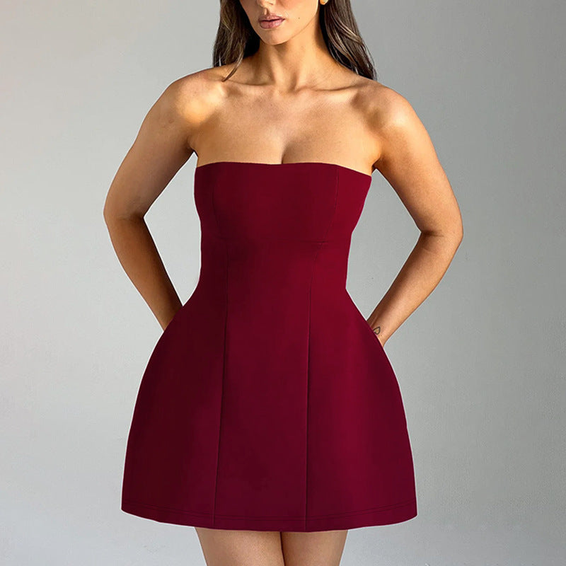 Short Backless Slim Dress