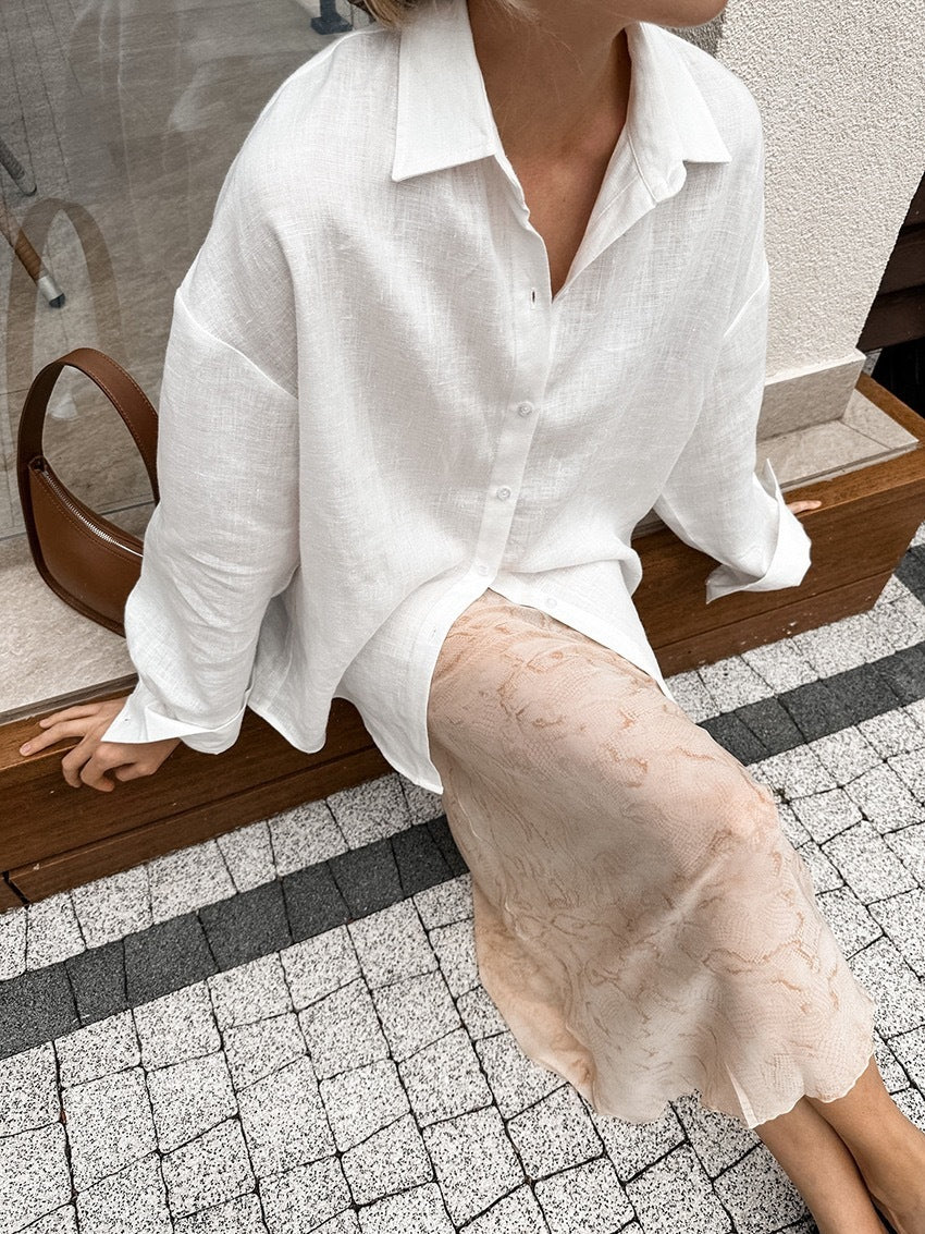 Casual Long Sleeves Cardigan Blouse