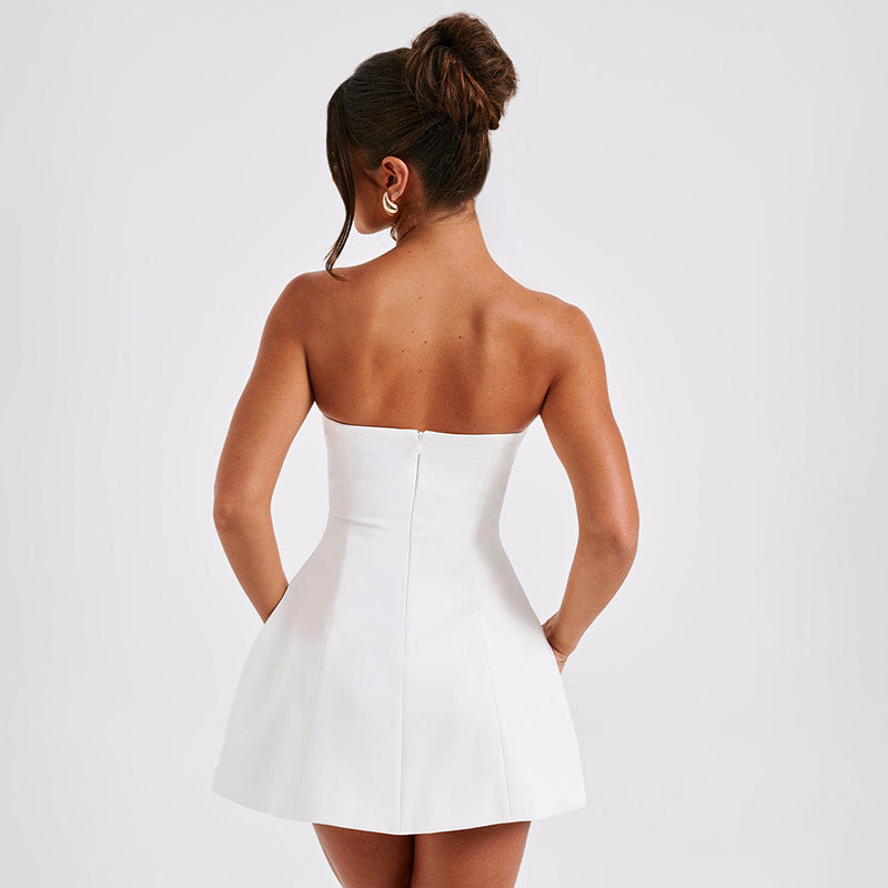 Short Backless Slim Dress