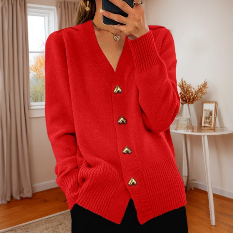 Long-sleeved Cardigan Knitted Sweater