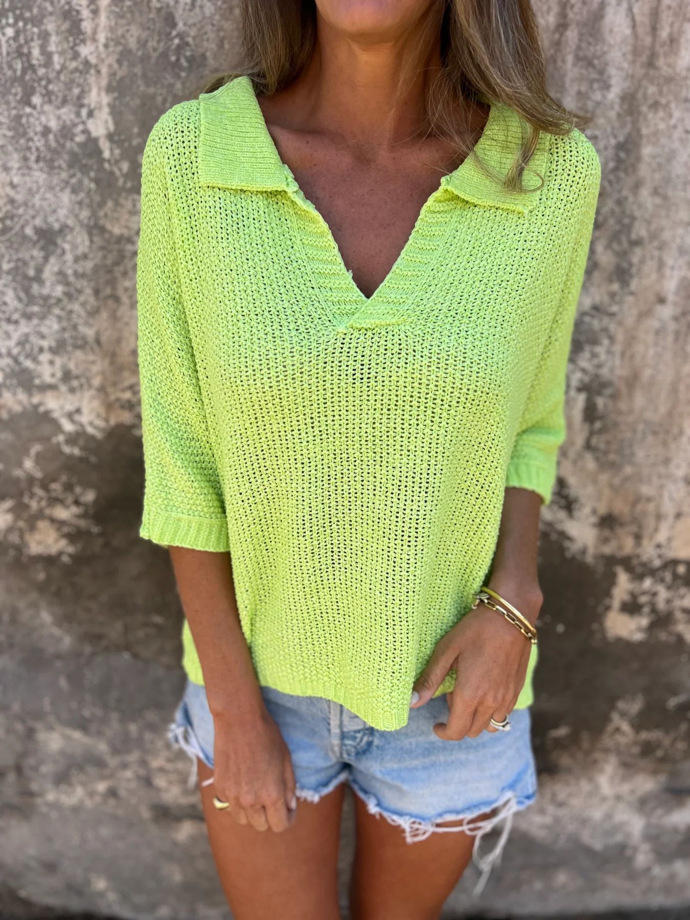 Lapel Knitwear Shirt