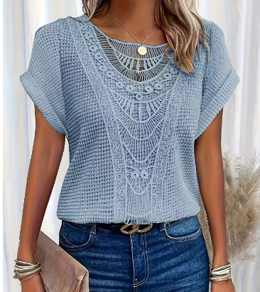 Hollow Out Short-sleeved T-shirt