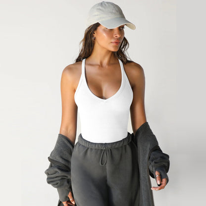 Form-Fitting Halter Neck Tank Top