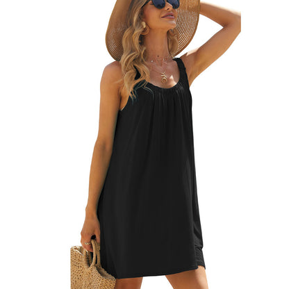 Flowy Scoop Neck Cover-Up Dress