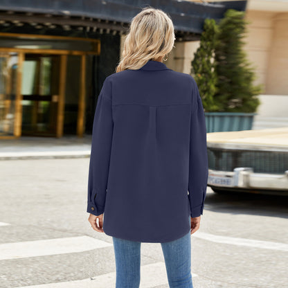 Textured Button-Down Overshirt