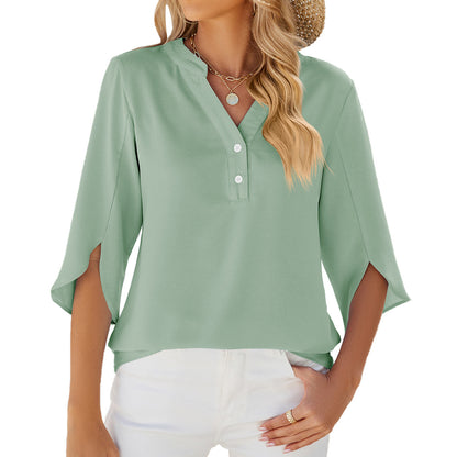 Elegant Blouse with Bell Sleeves