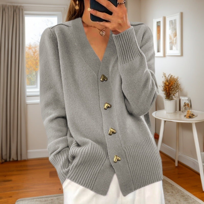Long-sleeved Cardigan Knitted Sweater