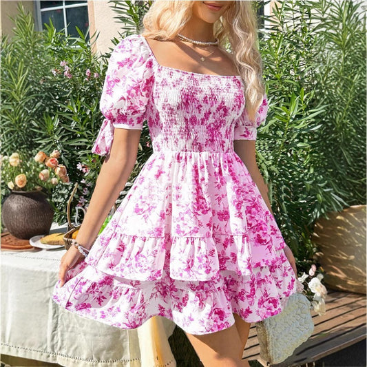 Ruffled Sleeve Pleated A- Line Jumpsuit