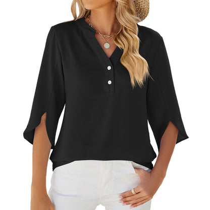 Elegant Blouse with Bell Sleeves