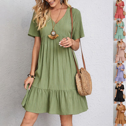 Lavender Bloom Mini Summer Dress
