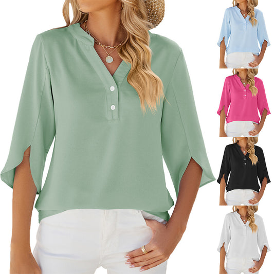Elegant Blouse with Bell Sleeves