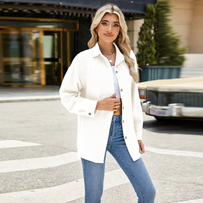 Textured Button-Down Overshirt